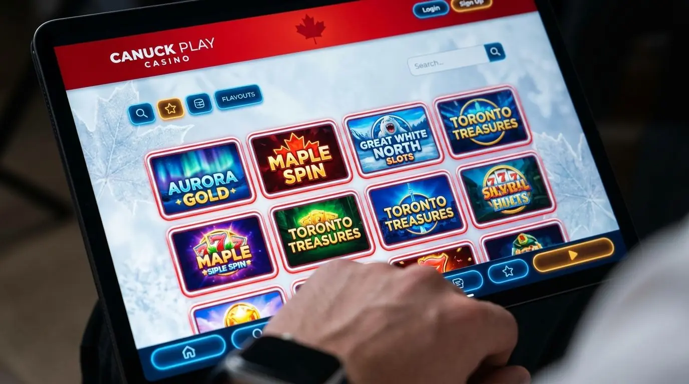 General PlayOJO slot selection Grid of PlayOJO slot choices with subtle Canadian styling