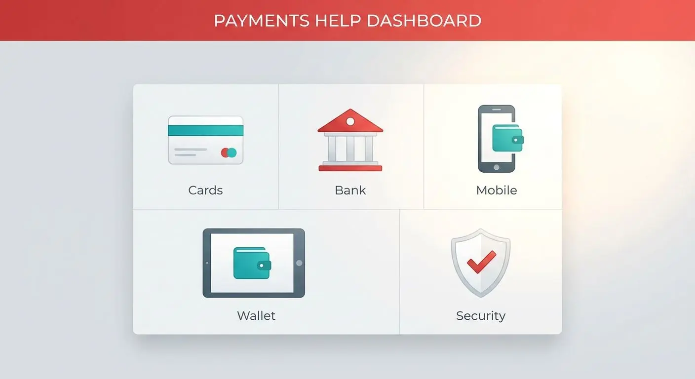 Icons showing payment method types for withdrawals